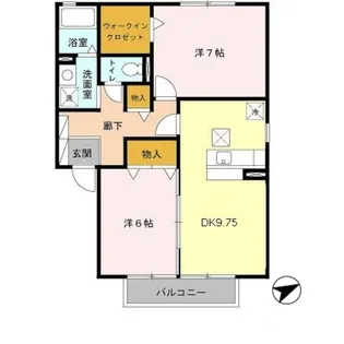 カーサビアンカ【2階】の間取り