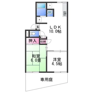 プレジール高塚A棟【1階】の間取り