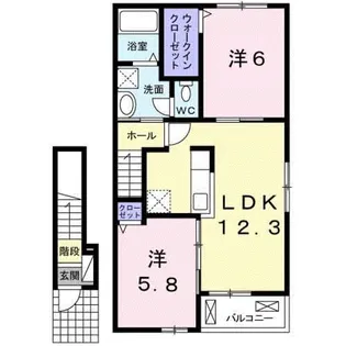つきの詩Ⅱ【2階】の間取り