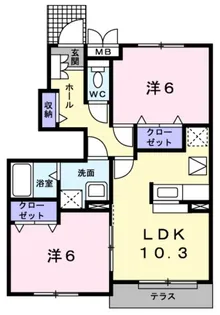 アスタ−ラビスタⅠ【2階】の間取り