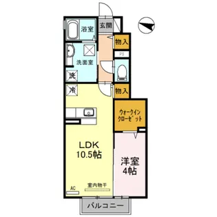 アネックス日前【1階】の間取り