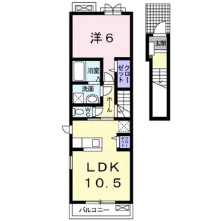 1LDKの間取り画像