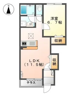 ラ・カーサ HANA【1階】の間取り