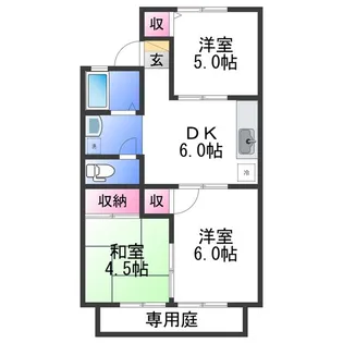 カンファーツリービュー【1階】の間取り