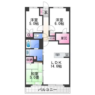 シャルマンフジ和歌山駅前グランピーク【2階】の間取り