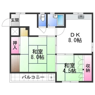 フルール田中町【1階】の間取り