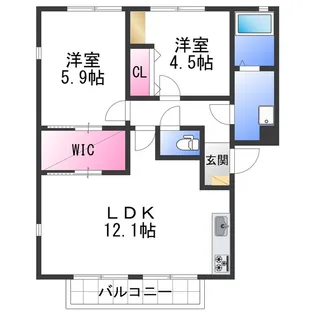 フレグランスAKIHO【2階】の間取り