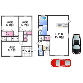 和歌山県和歌山市北【一戸建】の間取り