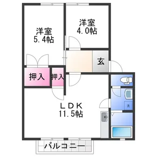 ラ.サルデーヌ【2階】の間取り