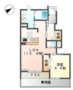 コーラルヴィラ出島A【1階】の間取り