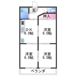 グランシエル秋月【3階】の間取り