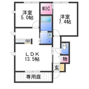 シャーメゾン紀水Ⅲ【1階】の間取り