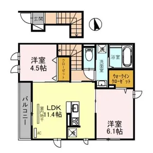 グランドソレーユ西浜【2階】の間取り