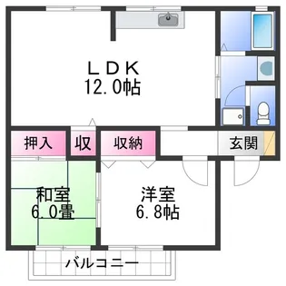 カルム・ロジュマンA棟【2階】の間取り