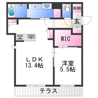 ベレオ昭和通り【1階】の間取り