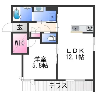ベレオ昭和通り【1階】の間取り