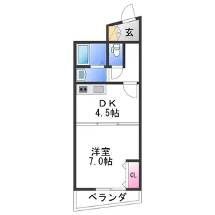 ブルーハイツ月読橋【3階】の間取り