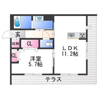 ベレオ昭和通り【2階】の間取り