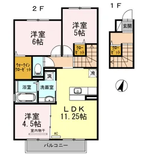 プラージュ【2階】の間取り