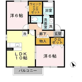 グリーンゲイブルズ B棟【2階】の間取り