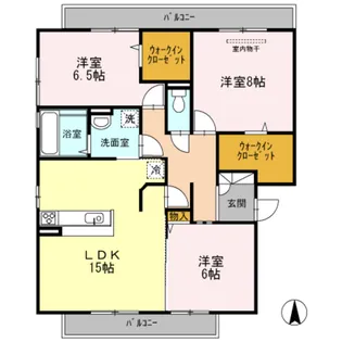 サウスメゾンムーランルージュ【1階】の間取り