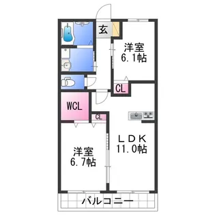 ルピナス【1階】の間取り