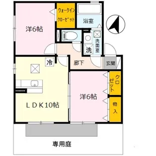 コートダジュール嶋【1階】の間取り