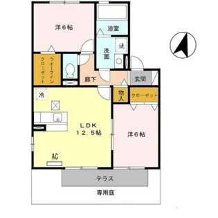 メゾン・モンテリベール Ⅱ【1階】の間取り