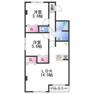 水原マンションⅢ【3階】の間取り