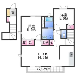 ブランシェ前田【2階】の間取り