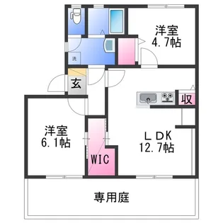 セファミ荊本【1階】の間取り