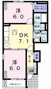 ディオーネ・ジエータ紀ノ川Ⅰ【1階】の間取り
