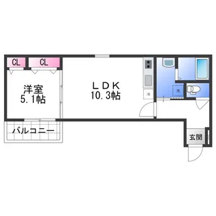 ラフィーネ石本Ⅱ【3階】の間取り