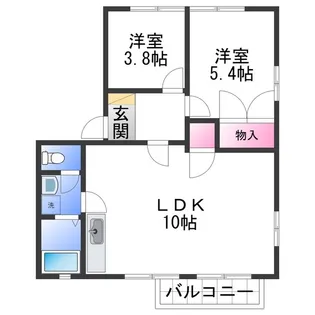 ディアス寿里【2階】の間取り