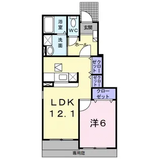 ブランシュール Ⅱ【1階】の間取り