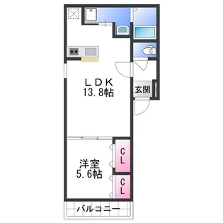 フジパレス市駅東イースト【1階】の間取り