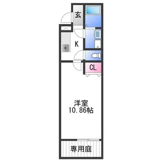 アビテ秋月南【1階】の間取り