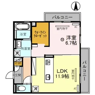 コーポTE Ⅱ【2階】の間取り