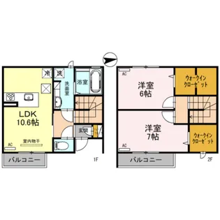 ミル・クレール プロヴァンス【1階】の間取り