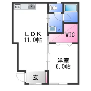 TJ西浜 A棟【1階】の間取り