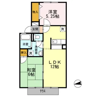 コートダジュールTⅡ A棟【2階】の間取り