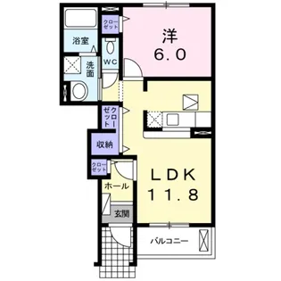 シャンペトル【1階】の間取り
