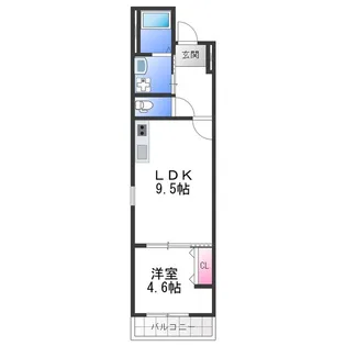 フジパレス中之島イースト【1階】の間取り