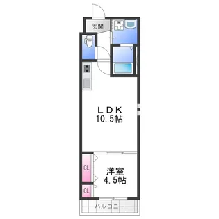 フジパレス中之島イースト【2階】の間取り