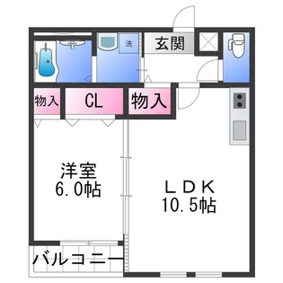 フジパレス市駅東Ⅱ番館【3階】の間取り