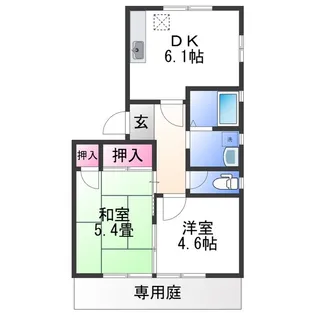 フレグランス築港【1階】の間取り