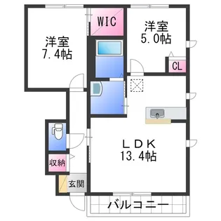 シャーメゾン紀水Ⅱ【1階】の間取り