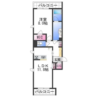 BEREO Rian【1階】の間取り