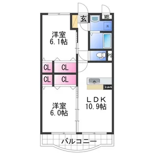 ボナール3号館【2階】の間取り