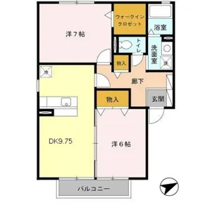 カーサビアンカ【1階】の間取り